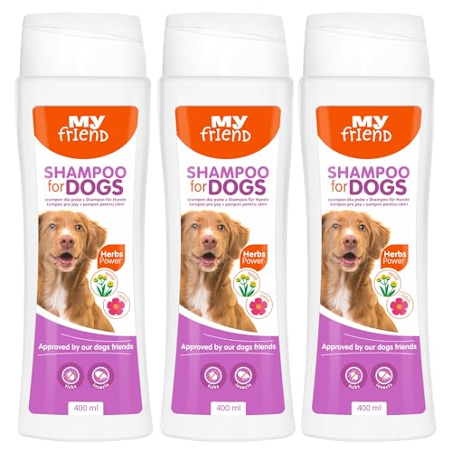 My friend Hundeshampoo 3 x 400 ml | Shampoo für Hunde gegen Juckreiz & Geruch | Langhaar geeignet | Schutz vor Zecken, Flöhe & Parasiten| antibakteriell und entzündungshemmend My friend Hundeshampoo 3 x 400 ml | Shampoo für Hunde gegen Juckreiz & Geruch | Langhaar geeignet | Schutz vor Zecken, Flöhe & Parasiten| antibakteriell und entzündungshemmend von My Friend