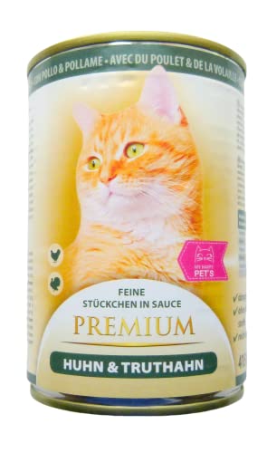 My Happy Pet´s Katzenfutter Premium Huhn & Truthahn Stückchen in Soße 20 x 415g von MY HAPPY PETS