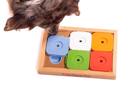 My Intelligent Pets Dog' Sudoku Medium Advanced Color Interaktives Hunde- und Katzenspielzeug aus Holz von My Intelligent Dogs