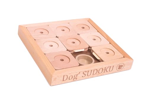 My Intelligent Dogs Sudoku Small Expert Classic Interaktives Hunde- und Katzenspielzeug aus Holz Hundespielzeug für Hunde Hundespielzeug kleine und große Hunde Hunde Spielzeug von My Intelligent Dogs