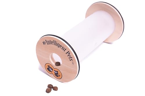 Happy Roll - My Intelligent Dogs Interaktives Katzen- und Hundespielzeug aus Holz Intelligentes Spielzeug für Hunde und Katzen von My Intelligent Dogs