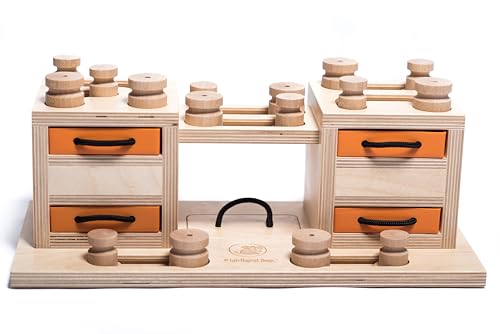 My Intelligent Dogs Two Towers Interaktives Hundespielzeug aus Holz Intelligentes Spielzeug für Hunde von My Intelligent Dogs