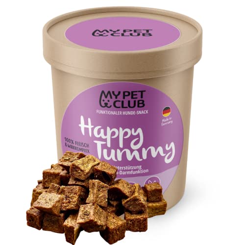 Happy Tummy Hähnchen Leckerli I Mit aktiven Probiotika Stämmen & Präbiotika für Hunde I 350 Gramm Verdauungssnack für wohliges Magen-Darm Gefühl. von My Pet Club