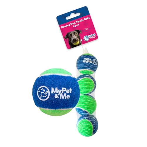 My Pet and Me Tennisball für Hunde, 6,3 cm, 4 Stück von My Pet & Me