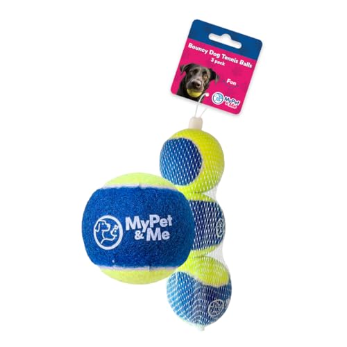 My Pet & Me Bouncy Dog Tennisbälle, 3 Stück, Blau und Gelb, 6,3 cm My Pet & Me Bouncy Dog Tennisbälle, 3 Stück, Blau und Gelb, 6,3 cm von My Pet & Me