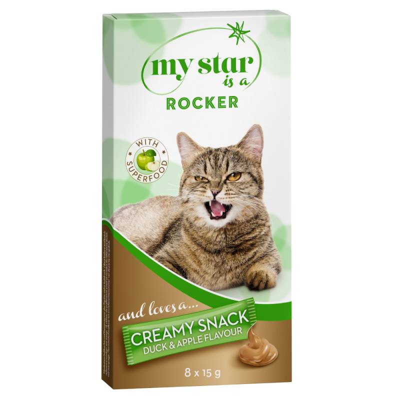 48 x 15 g My Star Creamy Snack zum günstigen Sparpreis! - My Star is a Rocker - Duck & Apple von My Star