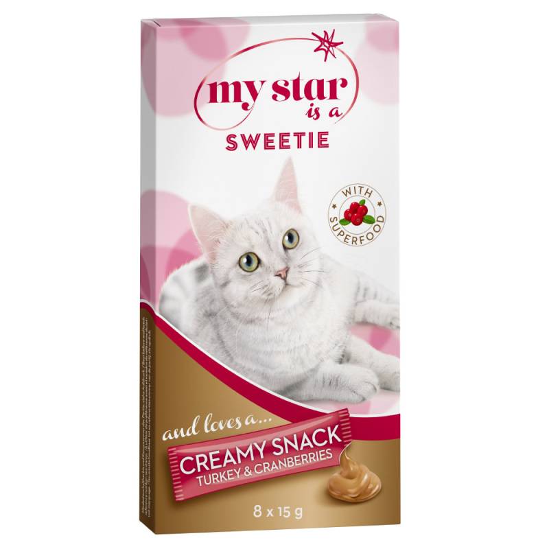 48 x 15 g My Star Creamy Snack zum günstigen Sparpreis! - My Star is a Sweetie - Truthahn & Cranberry von My Star