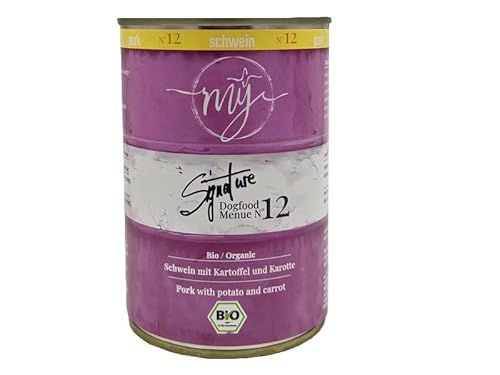 My Nassfutter Bio-Schwein mit Bio Kartoffel und Bio Karotte 410g Dose Hundefutter ohne Konservierungsstoffe, künstliche Aromastoffe und Farbstoffe & Lockstoffe My Nassfutter Bio-Schwein mit Bio Kartoffel und Bio Karotte 410g Dose Hundefutter ohne Konservierungsstoffe, künstliche Aromastoffe und Farbstoffe & Lockstoffe von My dogfood manufacture