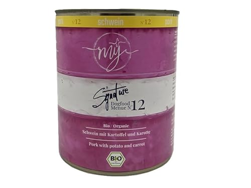 My Nassfutter Bio-Schwein mit Bio Kartoffel und Bio Karotte 820g Dose Hundefutter ohne Konservierungsstoffe, künstliche Aromastoffe und Farbstoffe & Lockstoffe My Nassfutter Bio-Schwein mit Bio Kartoffel und Bio Karotte 820g Dose Hundefutter ohne Konservierungsstoffe, künstliche Aromastoffe und Farbstoffe & Lockstoffe von My dogfood manufacture
