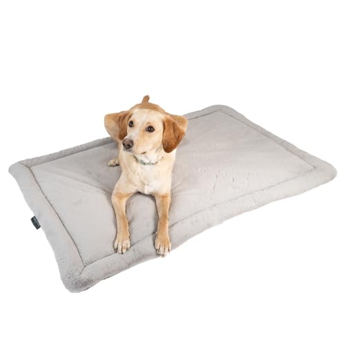 MyBestBuddy Hundekissen Komfort grau 120x80 cm XXL, allergikerfreundlich (100% Polyester), rutschfest - 40°C waschbar mit flauschigem Stoffbezug - Hundematte BZW. Hundebett für sehr große Hunde von MyBestBuddy