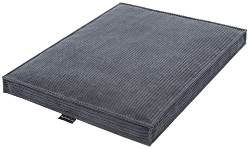 MyBestBuddy Hundekissen Visco grau ca. 120x80 cm für sehr große Hunde mit Viscoseschaum und Komfortschaum-Flocken, 40°C waschbar mit flauschigem Bezug - Hundematte/Hundebett POSO XXL, 120 x 80 cm von MyBestBuddy