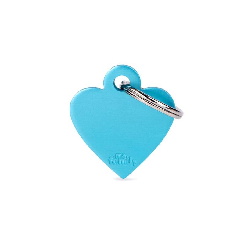 MyFamily Anhänger Basic Kleines Herz Hellblau 25 x 28 mm von MyFamily