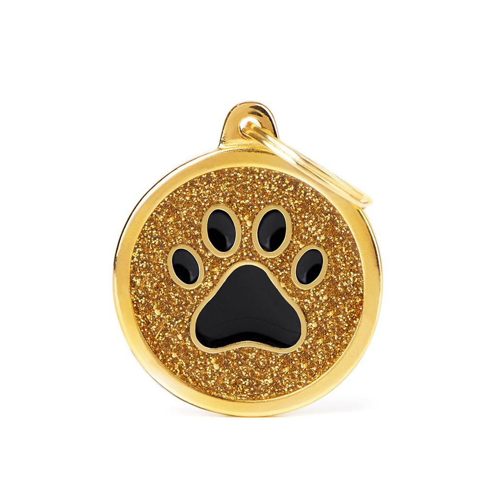 MyFamily Anhänger Shine Glitter Big Circle Große Pfote Gold mit Schwarz 32 x 37 mm MyFamily Anhänger Shine Glitter Big Circle Große Pfote Gold mit Schwarz 32 x 37 mm von MyFamily