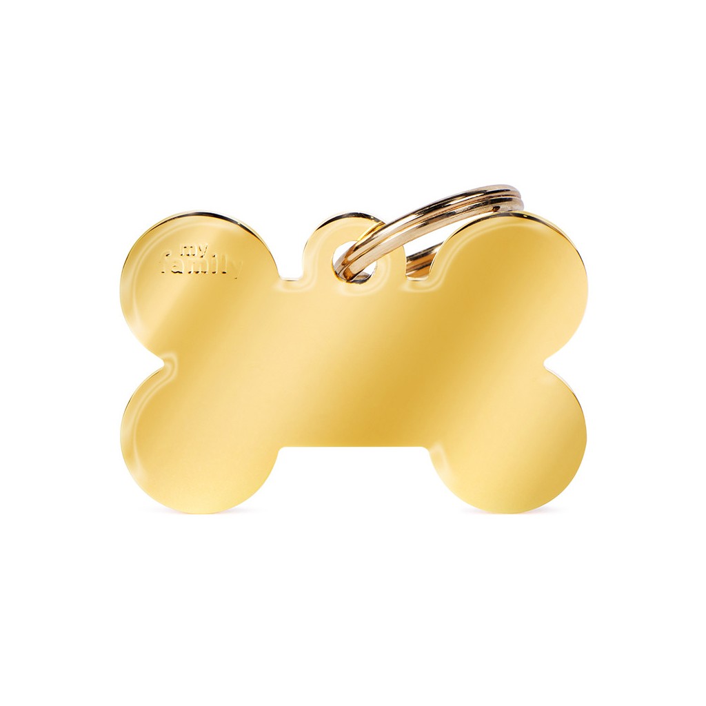 MyFamily Hundemarke Basic Großer Knochen Gold 38 x 25 mm MyFamily Hundemarke Basic Großer Knochen Gold 38 x 25 mm von MyFamily