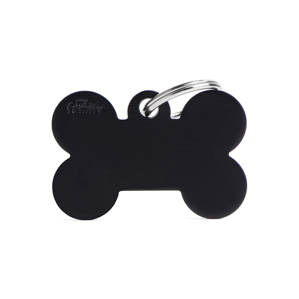 MyFamily Hundemarke Basic Großer Knochen Schwarz 38 x 25 mm MyFamily Hundemarke Basic Großer Knochen Schwarz 38 x 25 mm von MyFamily