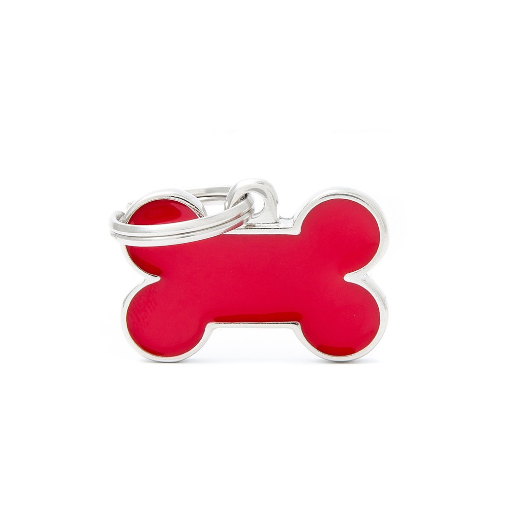 MyFamily Hundemarke Basic Handmade Kleiner Knochen Rot 29 x 20 mm MyFamily Hundemarke Basic Handmade Kleiner Knochen Rot 29 x 20 mm von MyFamily