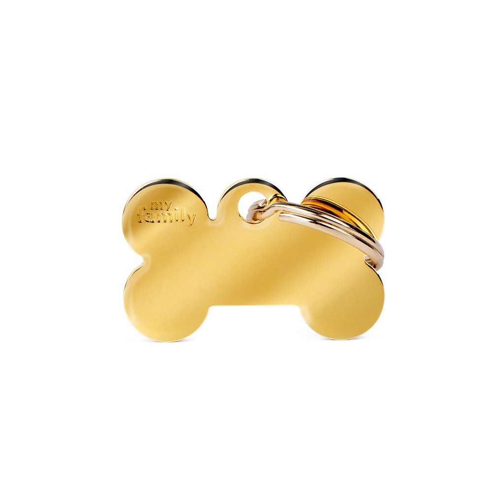 MyFamily Hundemarke Basic Kleiner Knochen Gold 30 x 19 mm MyFamily Hundemarke Basic Kleiner Knochen Gold 30 x 19 mm von MyFamily