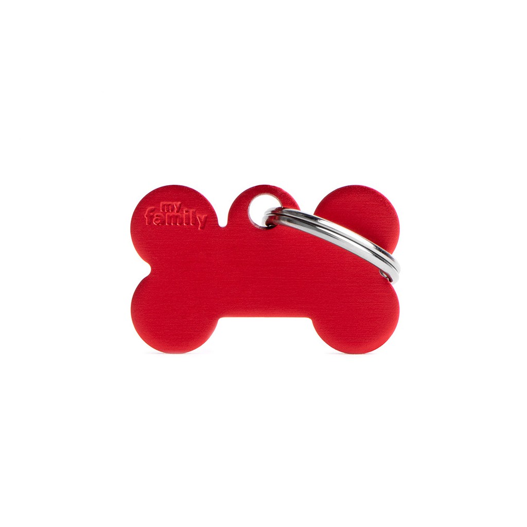 MyFamily Hundemarke Basic Kleiner Knochen Rot 30 x 19 mm MyFamily Hundemarke Basic Kleiner Knochen Rot 30 x 19 mm von MyFamily