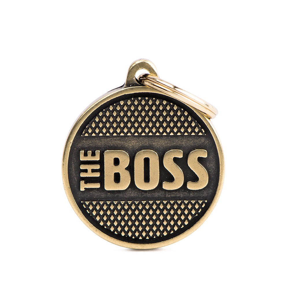 MyFamily Hundemarke Bronx Big Circle The Boss Altes Gold 32 x 37 mm MyFamily Hundemarke Bronx Big Circle The Boss Altes Gold 32 x 37 mm von MyFamily