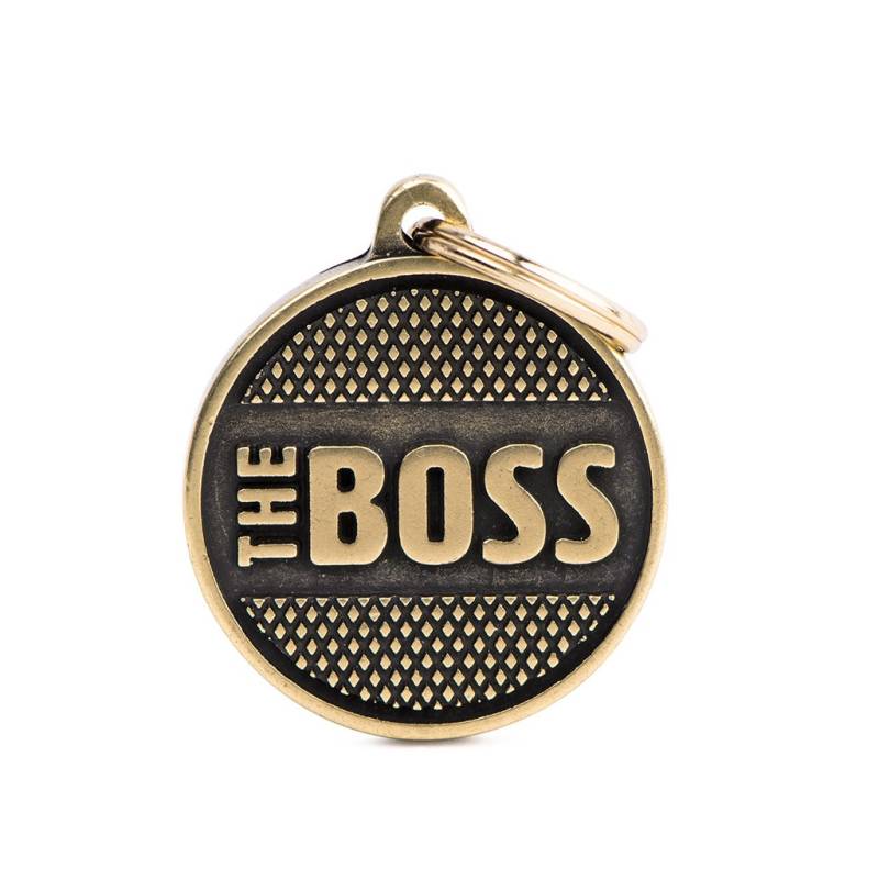 MyFamily Hundemarke Bronx Big Circle The Boss Altes Gold 32 x 37 mm MyFamily Hundemarke Bronx Big Circle The Boss Altes Gold 32 x 37 mm von MyFamily