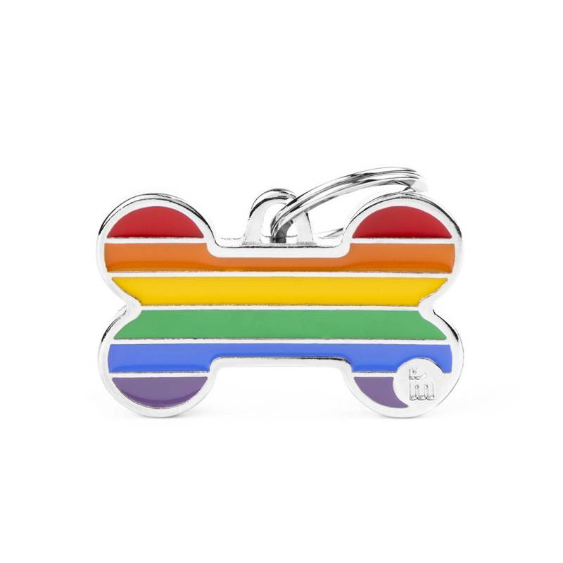 MyFamily Hundemarke Großer Knochen Regenbogen 38 x 24 mm MyFamily Hundemarke Großer Knochen Regenbogen 38 x 24 mm von MyFamily