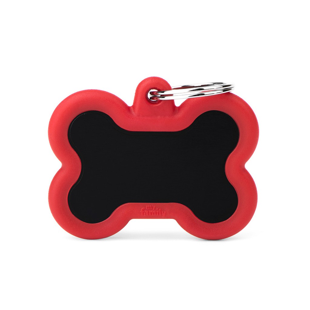 MyFamily Hundemarke Hushtag Knochen Schwarz mit Rot 41 x 33 mm MyFamily Hundemarke Hushtag Knochen Schwarz mit Rot 41 x 33 mm von MyFamily
