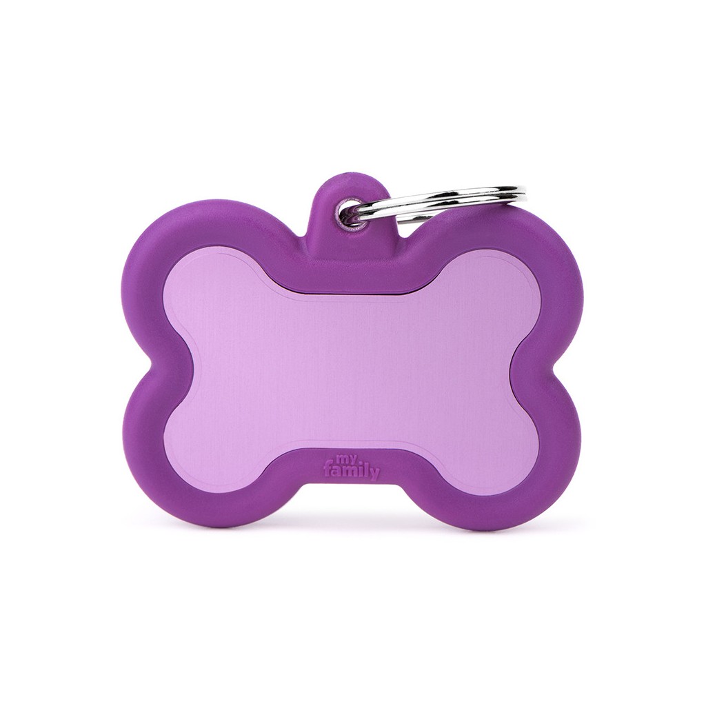 MyFamily Hundemarke Hushtag Xl Knochen Lila 49 x 36 mm MyFamily Hundemarke Hushtag Xl Knochen Lila 49 x 36 mm von MyFamily
