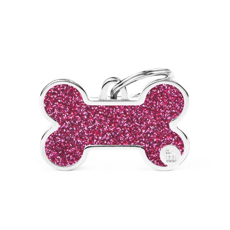MyFamily Hundemarke Shine Glitter Großer Knochen Pink 38 x 24 mm MyFamily Hundemarke Shine Glitter Großer Knochen Pink 38 x 24 mm von MyFamily