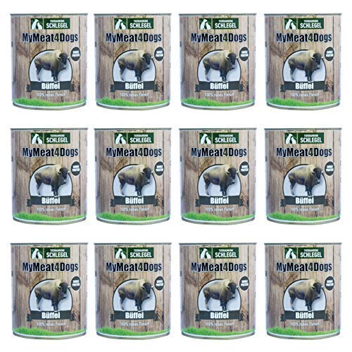 MyMeat4Dogs Hundefutter Reinfleischdose Büffel - 12x 820 g MyMeat4Dogs Hundefutter Reinfleischdose Büffel - 12x 820 g von MyMeat4Dogs
