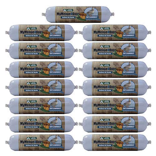 MyMenue4Dogs Hundefutter Entenwurst - 15x 400g von MyMenue4Dogs