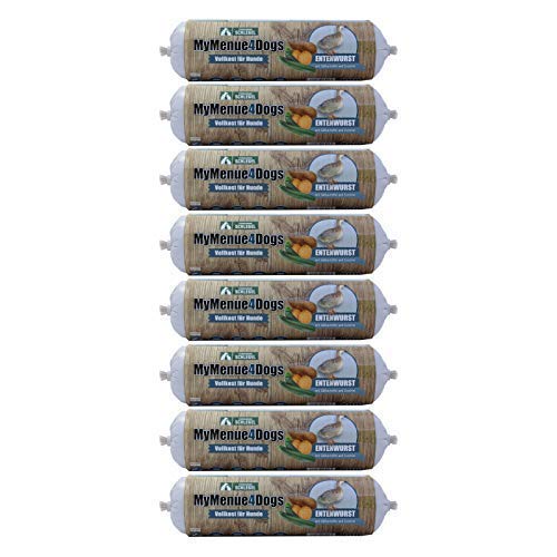 MyMenue4Dogs Hundefutter Entenwurst - 8X 800g von MyMenue4Dogs