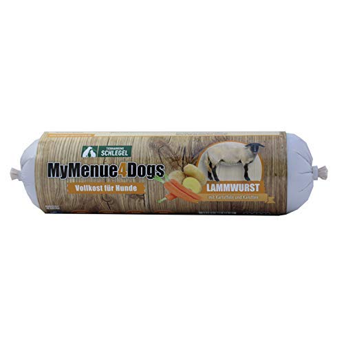 MyMenue4Dogs Hundefutter Lammwurst - 800 g von MyMenue4Dogs