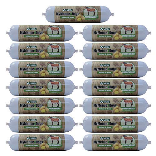 MyMenue4Dogs Hundefutter Pferdewurst - 15x 400g MyMenue4Dogs Hundefutter Pferdewurst - 15x 400g von MyMenue4Dogs