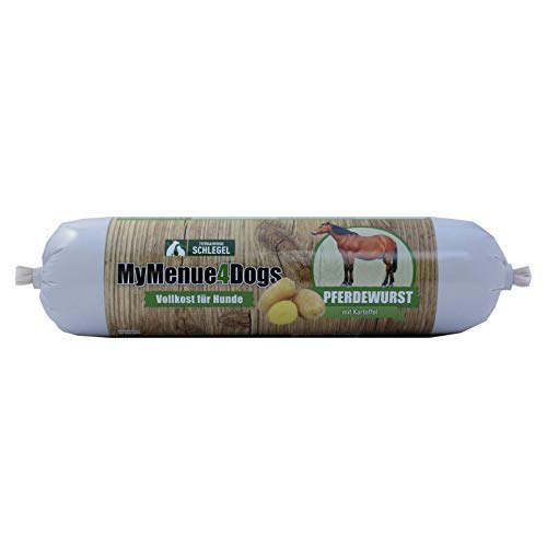 MyMenue4Dogs Hundefutter Pferdewurst - 400 g von MyMenue4Dogs