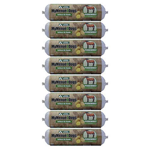 MyMenue4Dogs Hundefutter Pferdewurst - 8X 800g von MyMenue4Dogs