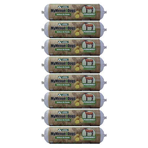 MyMenue4Dogs Hundefutter Pferdewurst - 8X 800g von MyMenue4Dogs