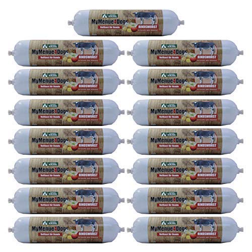 MyMenue4Dogs Hundefutter Rindswurst - 8X 800g von MyMenue4Dogs