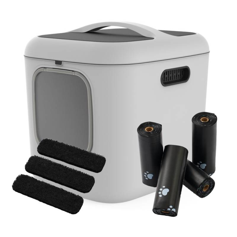 Rotho MyPet BIALA Hygienebeutel - Sparset: Katzentoilette BIALA XL + 4 Rollen Hygienebeutel von MyPet