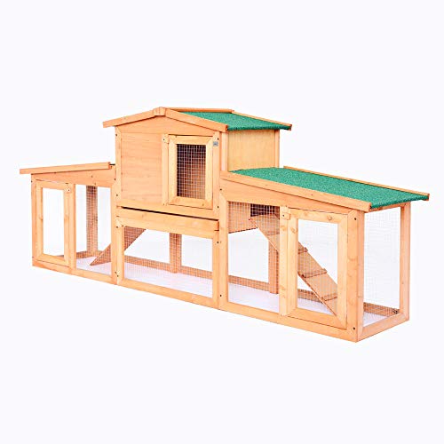MYPETS - XXL 210x45x85 cm Hasenstall Castle Rabbit Star für Draußen - Kaninchenstall witterungsfest und Winterfest - Käfig für Hasen,Kaninchen, Meerschweinchen - Kleintierstall mit Auslauf MYPETS - XXL 210x45x85 cm Hasenstall Castle Rabbit Star für Draußen - Kaninchenstall witterungsfest und Winterfest - Käfig für Hasen,Kaninchen, Meerschweinchen - Kleintierstall mit Auslauf von MyPets