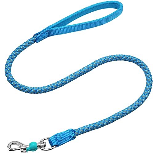 Mycicy Hundeleine aus Seil, 1,9 m, 1,9 m, reflektierend, starkes Nylon, geflochten, strapazierfähig, für große und mittelgroße kleine Hunde (Himmelblau – 90 cm) von Mycicy