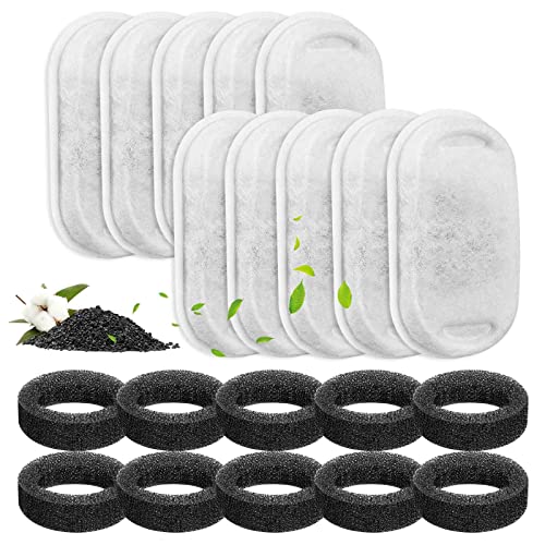 MyfatBOSS 20 Stück Katzenbrunnen Filter für 3.2L/2L/4L Edelstahl Trinkbrunnen, 10 Stück Kohlefilter Und 10 Stück Schaumfilter Trinkbrunnen Filter für Katzen und Hunde Wasserbrunnen PLWF003 MyfatBOSS 20 Stück Katzenbrunnen Filter für 3.2L/2L/4L Edelstahl Trinkbrunnen, 10 Stück Kohlefilter Und 10 Stück Schaumfilter Trinkbrunnen Filter für Katzen und Hunde Wasserbrunnen PLWF003 von MyfatBOSS