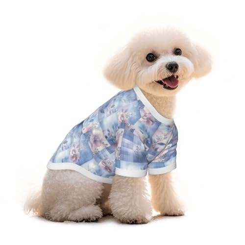 Myfsucce Bluepink Hundebekleidung für kleine Hunde, Patchwork, für Jungen, Mädchen, Welpen, Haustiere, Katzen, Sommer, passend für 5 - 7,3 kg Myfsucce Bluepink Hundebekleidung für kleine Hunde, Patchwork, für Jungen, Mädchen, Welpen, Haustiere, Katzen, Sommer, passend für 5 - 7,3 kg von Myfsucce