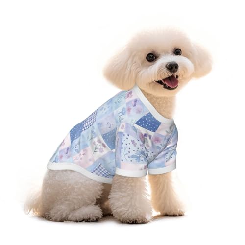 Myfsucce Hundebekleidung für kleine Hunde, Aquarell-Blumenmuster, Patchwork, Hunde-Shirts für Jungen, Mädchen, Welpen, Haustiere, Katzen, Sommer, passend für 5 - 7,3 kg Myfsucce Hundebekleidung für kleine Hunde, Aquarell-Blumenmuster, Patchwork, Hunde-Shirts für Jungen, Mädchen, Welpen, Haustiere, Katzen, Sommer, passend für 5 - 7,3 kg von Myfsucce
