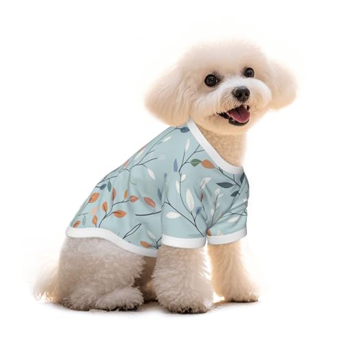 Myfsucce Hundebekleidung für kleine Hunde, Blätter, Ranken, blaues Hunde-Shirt für Jungen, Mädchen, Welpen, Haustiere, Katzen, Sommer, passend für 1,8–2,9 kg Myfsucce Hundebekleidung für kleine Hunde, Blätter, Ranken, blaues Hunde-Shirt für Jungen, Mädchen, Welpen, Haustiere, Katzen, Sommer, passend für 1,8–2,9 kg von Myfsucce