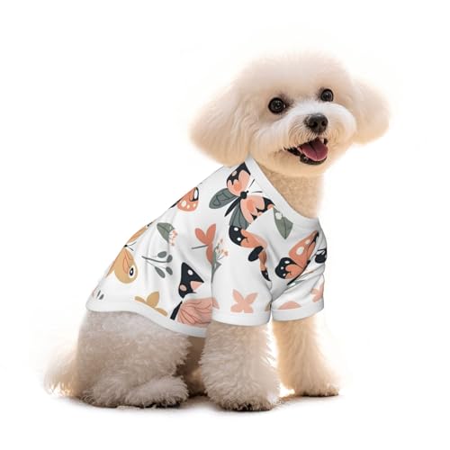 Myfsucce Hundebekleidung für kleine Hunde, Blumen- und Schmetterlingsmuster, für Jungen, Mädchen, Welpen, Haustiere, Katzen, Sommer, passend für 5 - 7,3 kg Myfsucce Hundebekleidung für kleine Hunde, Blumen- und Schmetterlingsmuster, für Jungen, Mädchen, Welpen, Haustiere, Katzen, Sommer, passend für 5 - 7,3 kg von Myfsucce