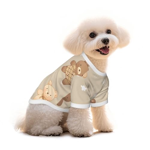Myfsucce Hundebekleidung für kleine Hunde, Cartoon-Bär, gepunktet, für Jungen, Mädchen, Welpen, Haustiere, Katzen, Sommer, passend für 2,9–4,5 kg Myfsucce Hundebekleidung für kleine Hunde, Cartoon-Bär, gepunktet, für Jungen, Mädchen, Welpen, Haustiere, Katzen, Sommer, passend für 2,9–4,5 kg von Myfsucce