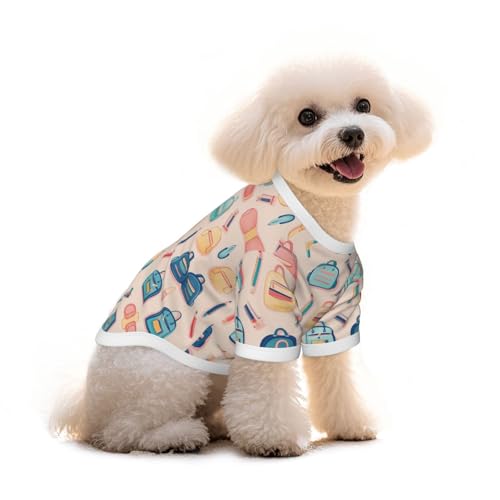 Myfsucce Hundebekleidung für kleine Hunde, Cartoon-Schreibwarenmuster, Hunde-Shirts für Jungen, Mädchen, Welpen, Haustiere, Katzen, Sommer, passend für 1,8–2,9 kg Myfsucce Hundebekleidung für kleine Hunde, Cartoon-Schreibwarenmuster, Hunde-Shirts für Jungen, Mädchen, Welpen, Haustiere, Katzen, Sommer, passend für 1,8–2,9 kg von Myfsucce