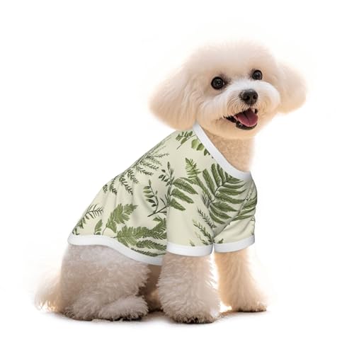 Myfsucce Hundebekleidung für kleine Hunde, Farnblätter, Hunde-Shirts für Jungen, Mädchen, Welpen, Haustiere, Katzen, Sommer, passend für 1,8–2,9 kg Myfsucce Hundebekleidung für kleine Hunde, Farnblätter, Hunde-Shirts für Jungen, Mädchen, Welpen, Haustiere, Katzen, Sommer, passend für 1,8–2,9 kg von Myfsucce