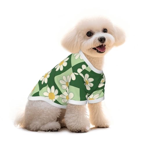 Myfsucce Hundebekleidung für kleine Hunde, Gänseblümchen-Grün, kariert, für Jungen, Mädchen, Welpen, Haustiere, Katzen, Sommer, passend für 1,8–2,9 kg Myfsucce Hundebekleidung für kleine Hunde, Gänseblümchen-Grün, kariert, für Jungen, Mädchen, Welpen, Haustiere, Katzen, Sommer, passend für 1,8–2,9 kg von Myfsucce