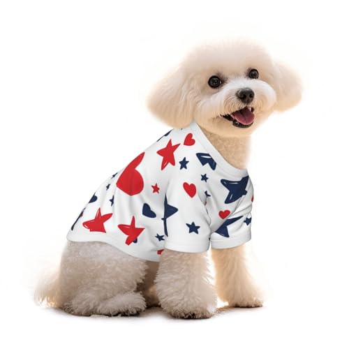 Myfsucce Hundebekleidung für kleine Hunde, Herz-Stern-Design, Hunde-Shirts für Jungen, Mädchen, Welpen, Haustiere, Katzen, Sommer, passend für 2,9–4,5 kg Myfsucce Hundebekleidung für kleine Hunde, Herz-Stern-Design, Hunde-Shirts für Jungen, Mädchen, Welpen, Haustiere, Katzen, Sommer, passend für 2,9–4,5 kg von Myfsucce
